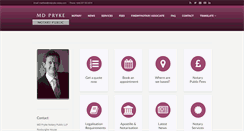 Desktop Screenshot of mdpryke-notary.com